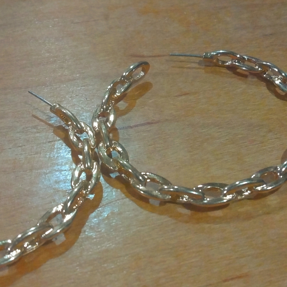Gold hoop earrings